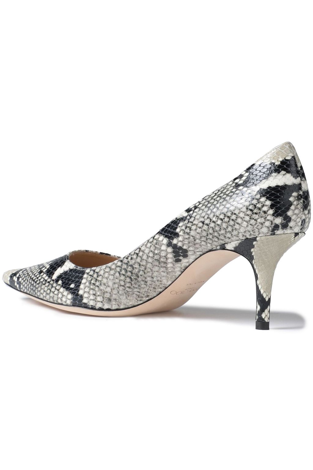 JIMMY CHOO Aurora snake-effect leather pumps