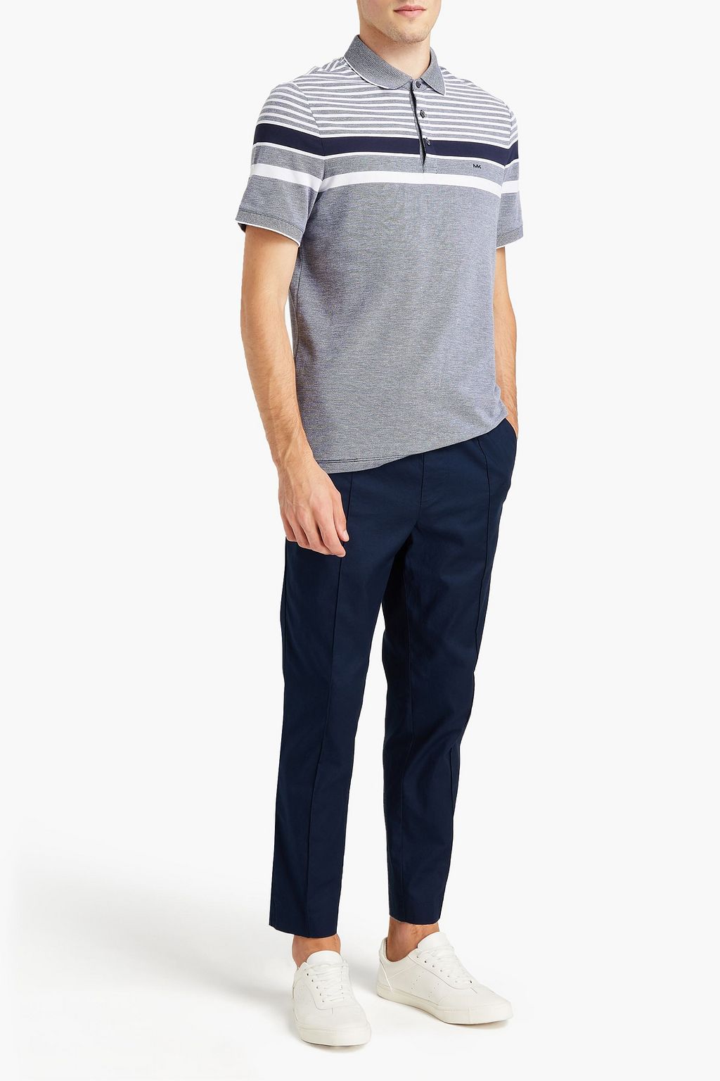 MICHAEL KORS Tapered stretch-cotton drawstring pants