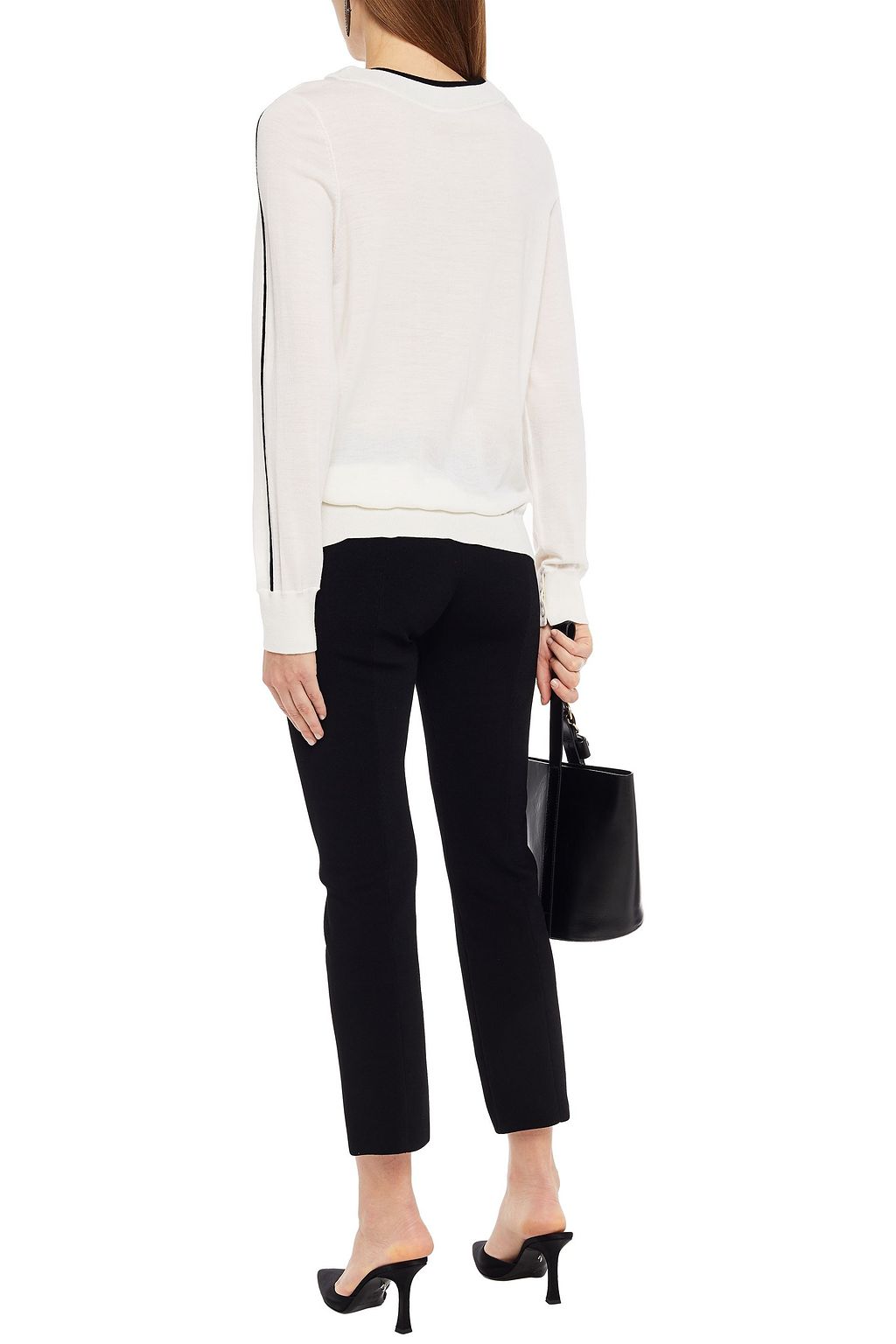 ADAM LIPPES Embroidered merino wool sweater
