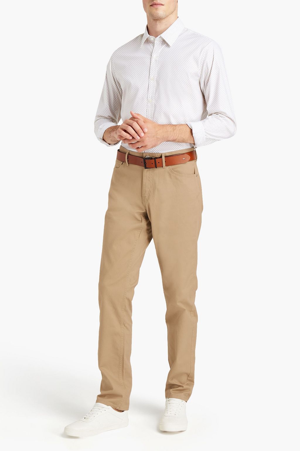 MICHAEL KORS Slim-fit stretch-cotton twill pants