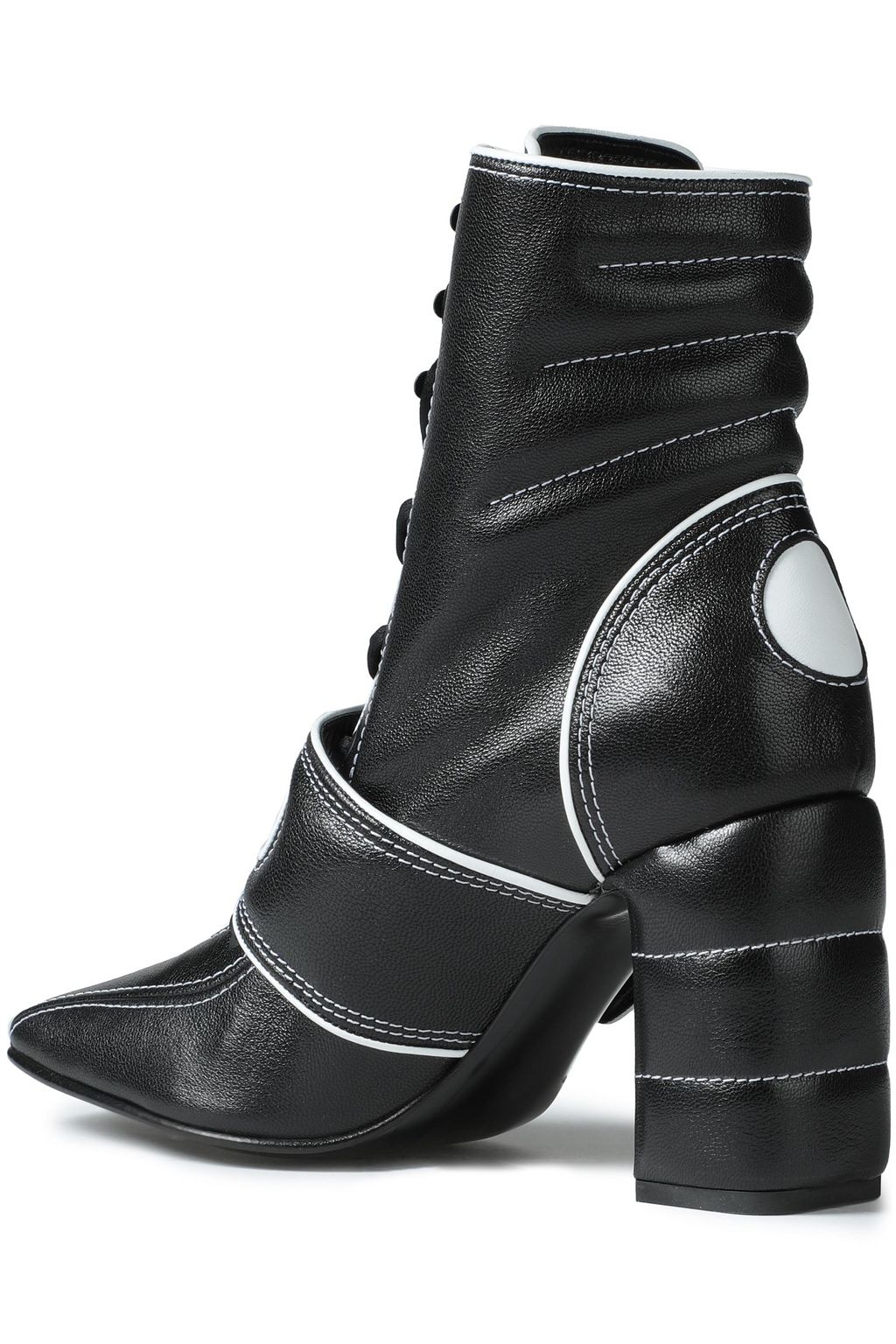 OFF-WHITE™ Quilted textured-leather ankle boots