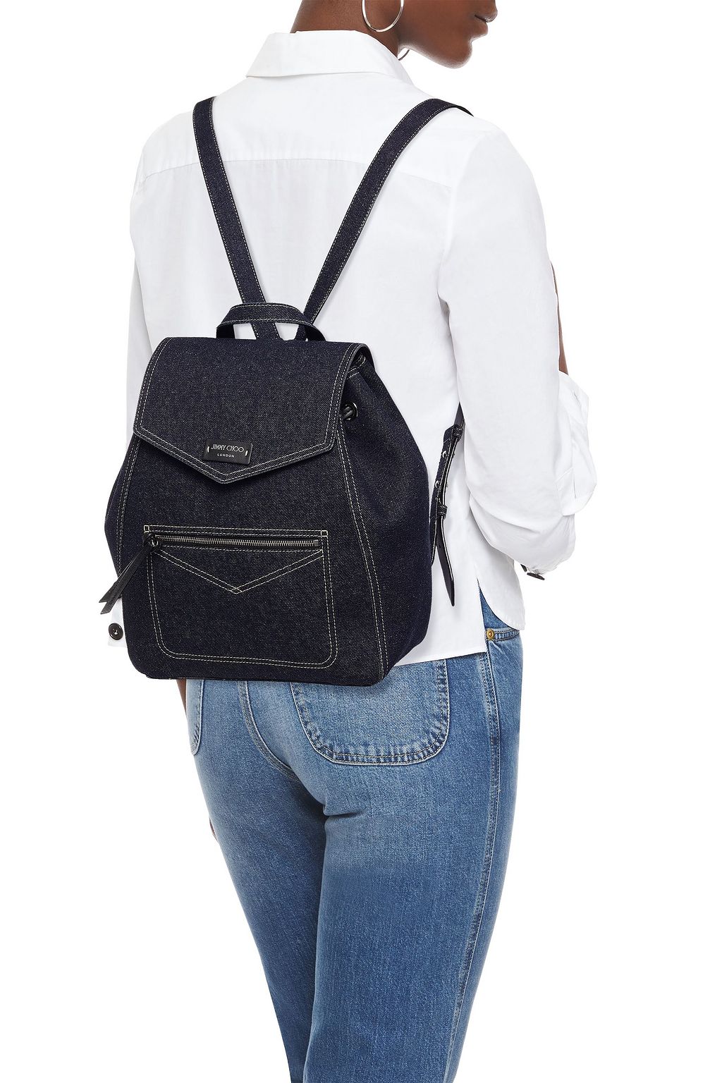 JIMMY CHOO Tafira Rucksack aus Denim