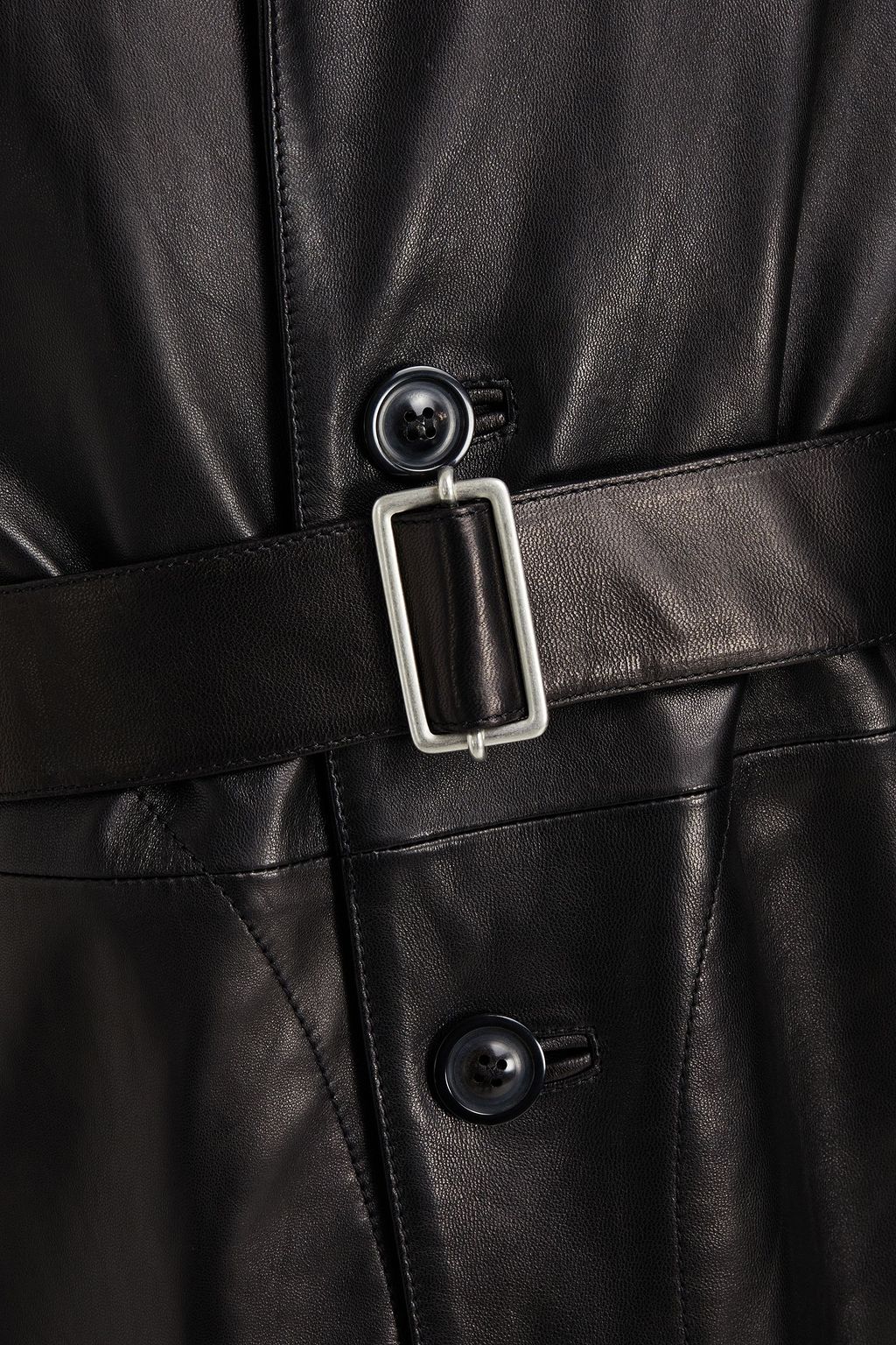MAISON MARGIELA Belted leather coat