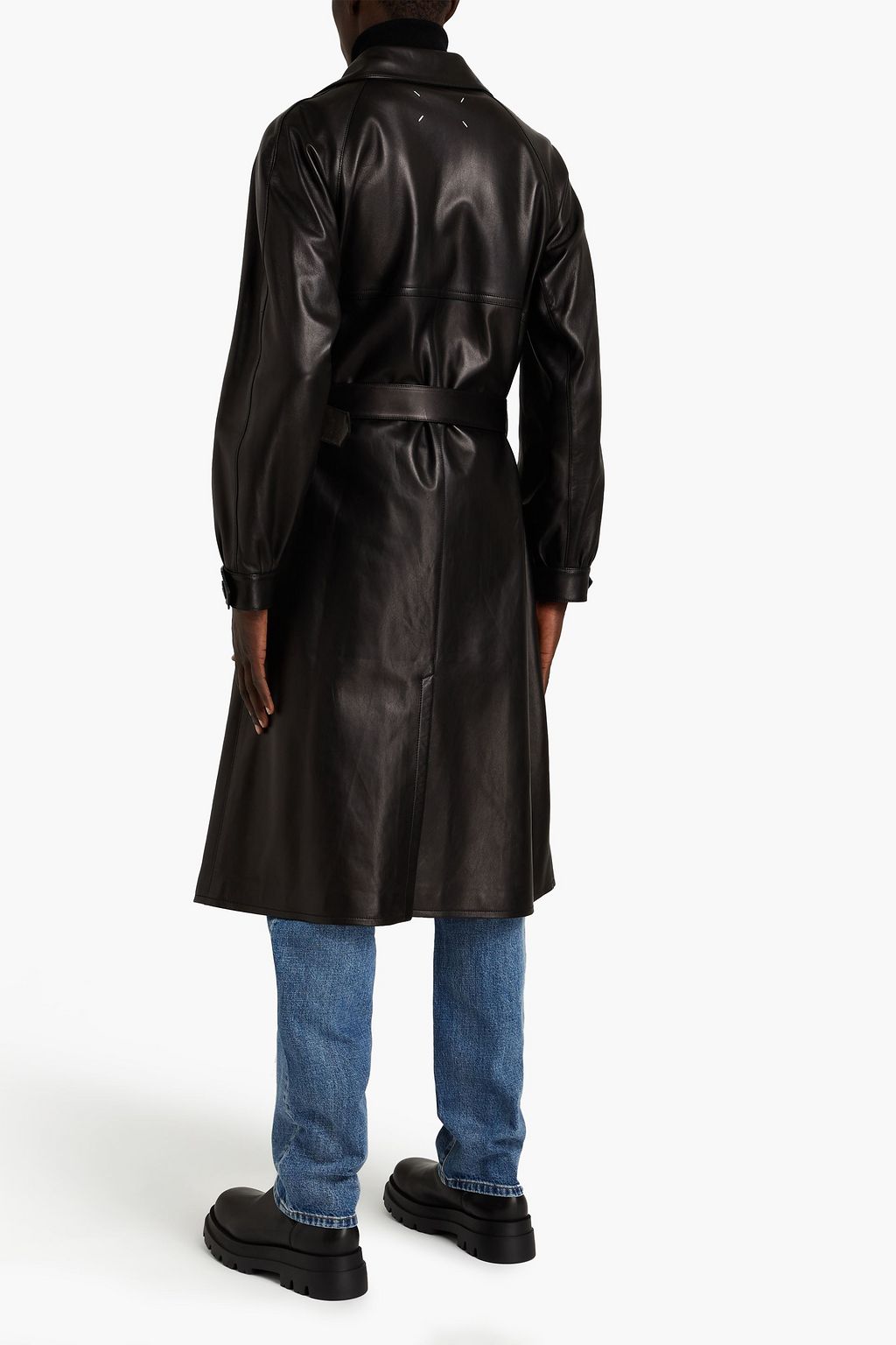 MAISON MARGIELA Belted leather coat
