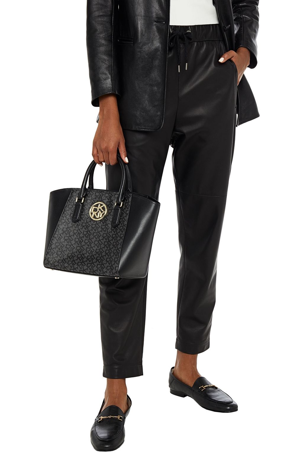 DKNY Logo-print faux leather tote