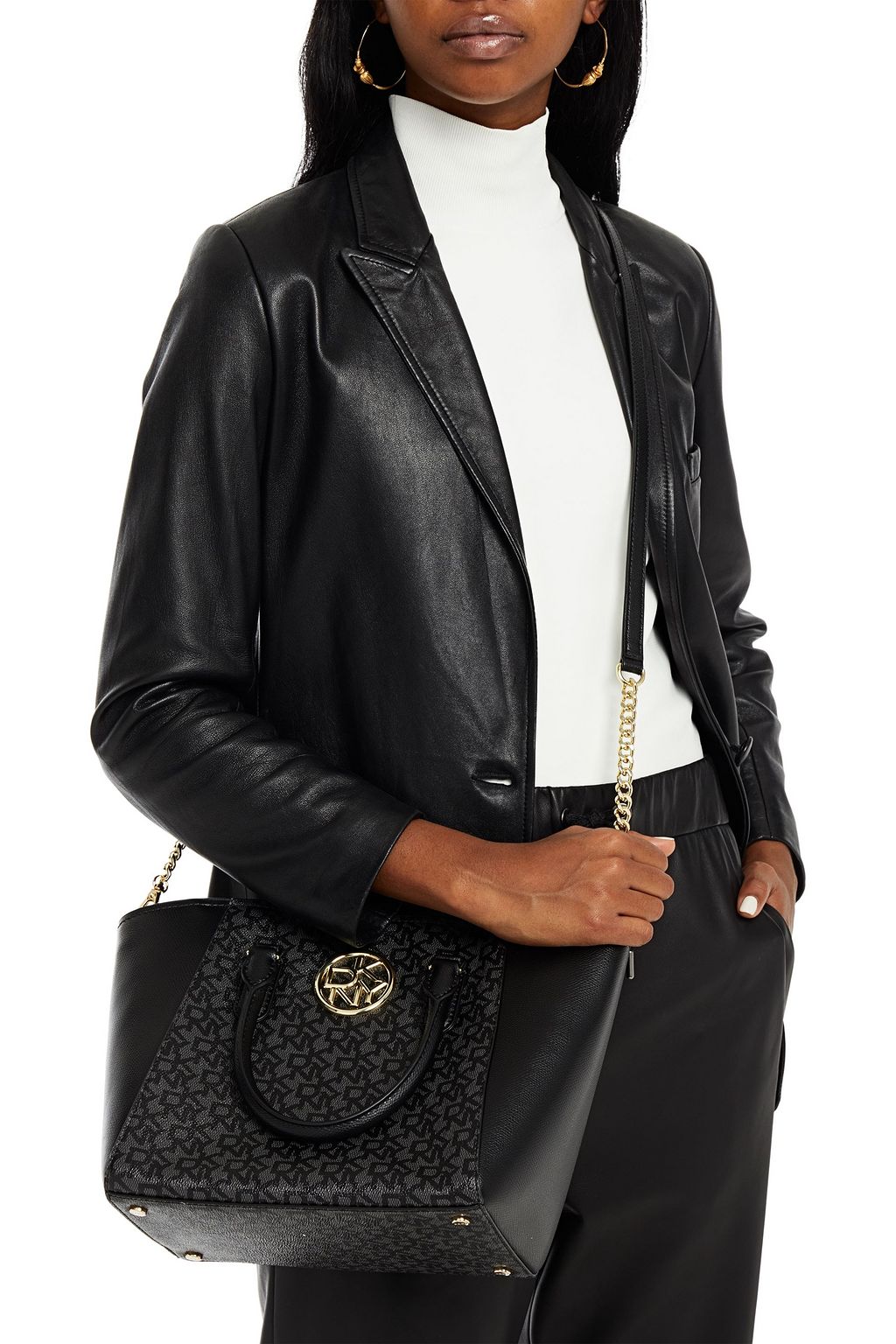 DKNY Logo-print faux leather tote