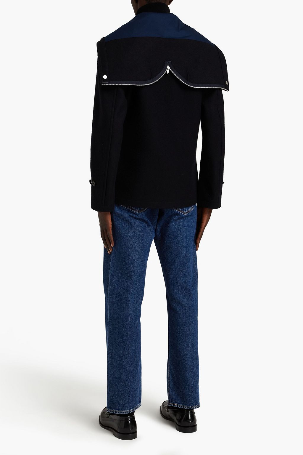 MAISON MARGIELA Slim-fit double-breasted wool-felt hooded jacket