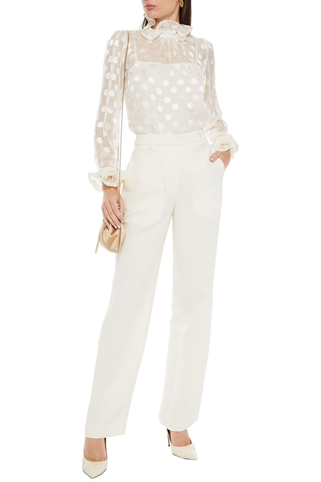 ZIMMERMANN The Lovestruck ruffled fil coupé silk-blend blouse