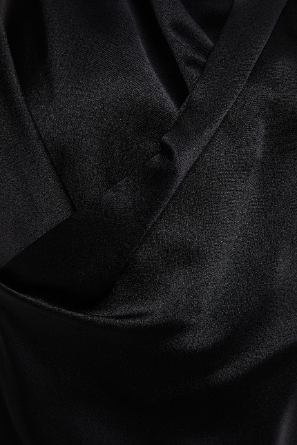 ADAM LIPPES Draped silk-satin top