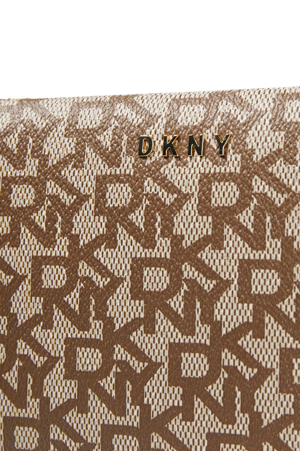 DKNY Schultertasche aus Kunstleder mit Logoprint und Lederbesatz