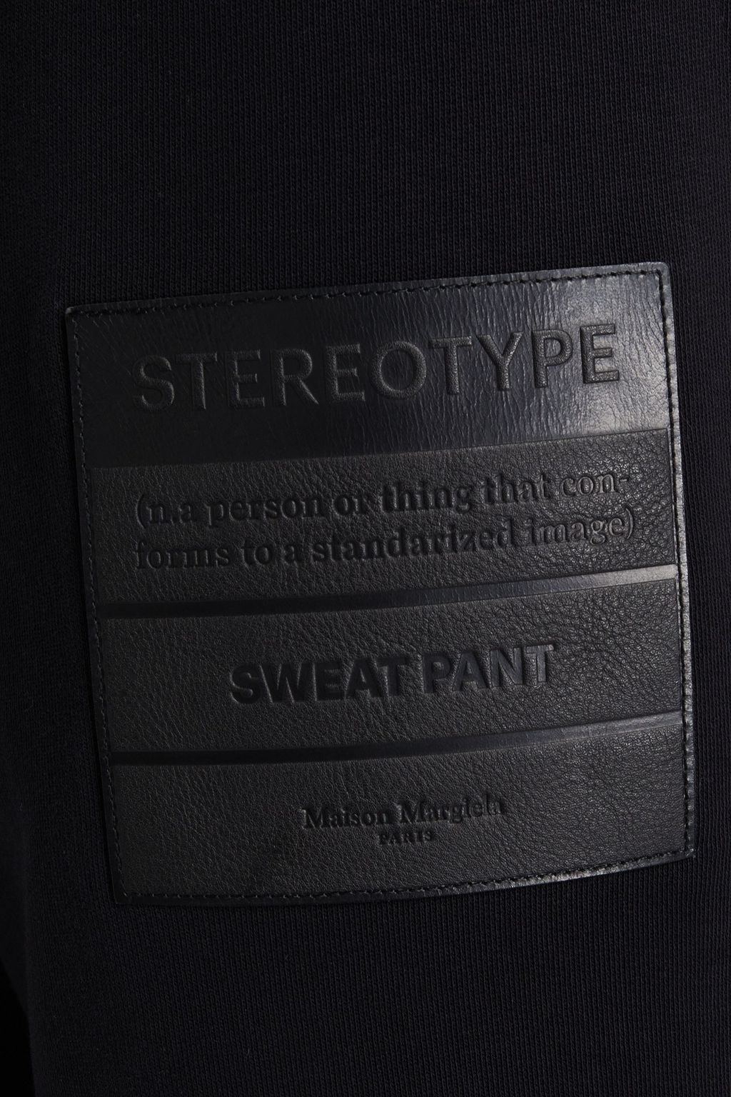 MAISON MARGIELA Leather-trimmed cotton-fleece sweatpants