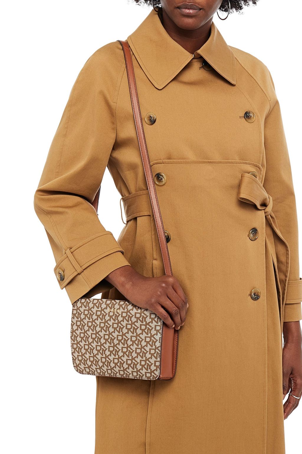 DKNY Logo-print faux leather shoulder bag