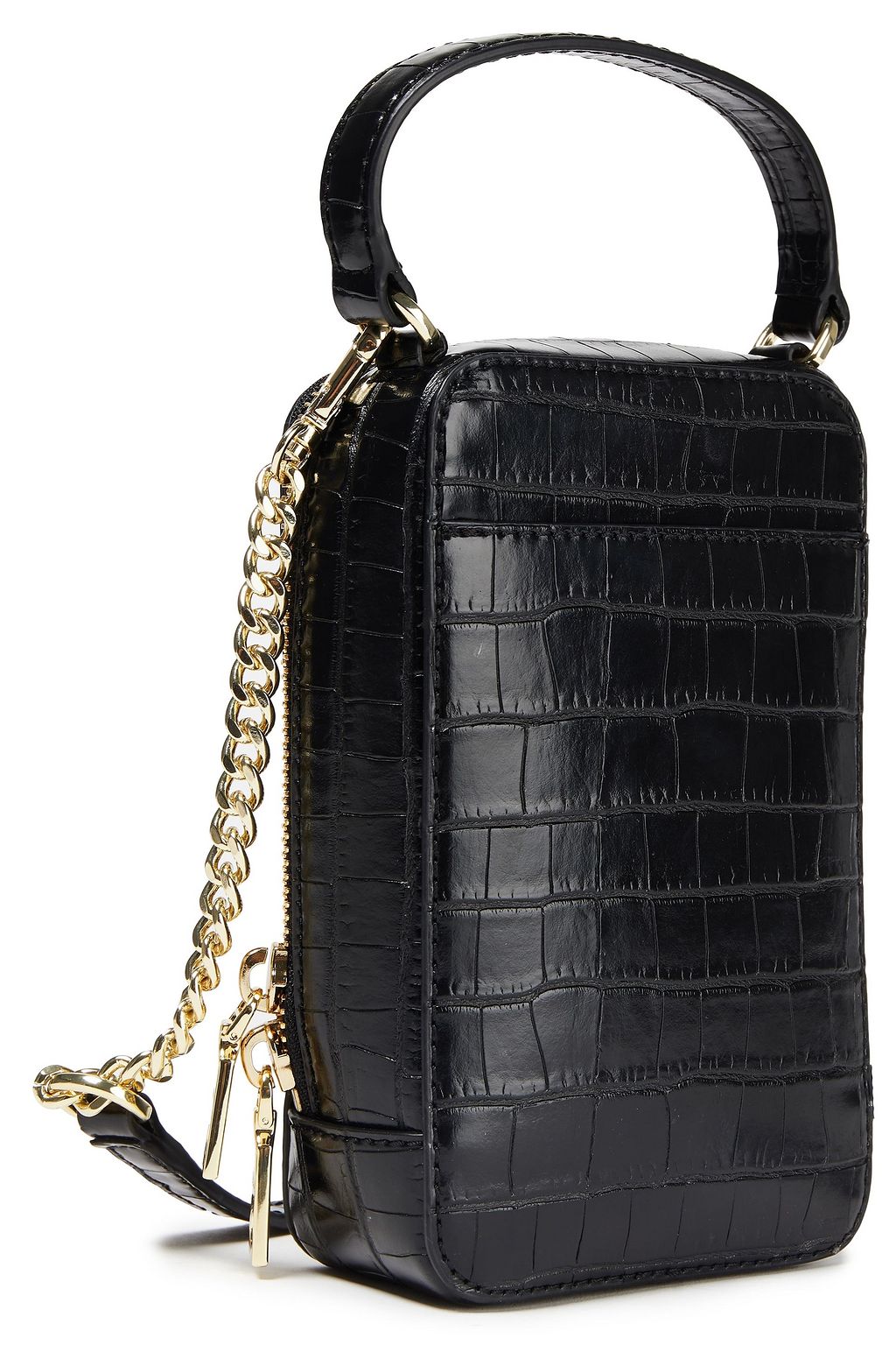DKNY Faux croc-effect leather camera bag