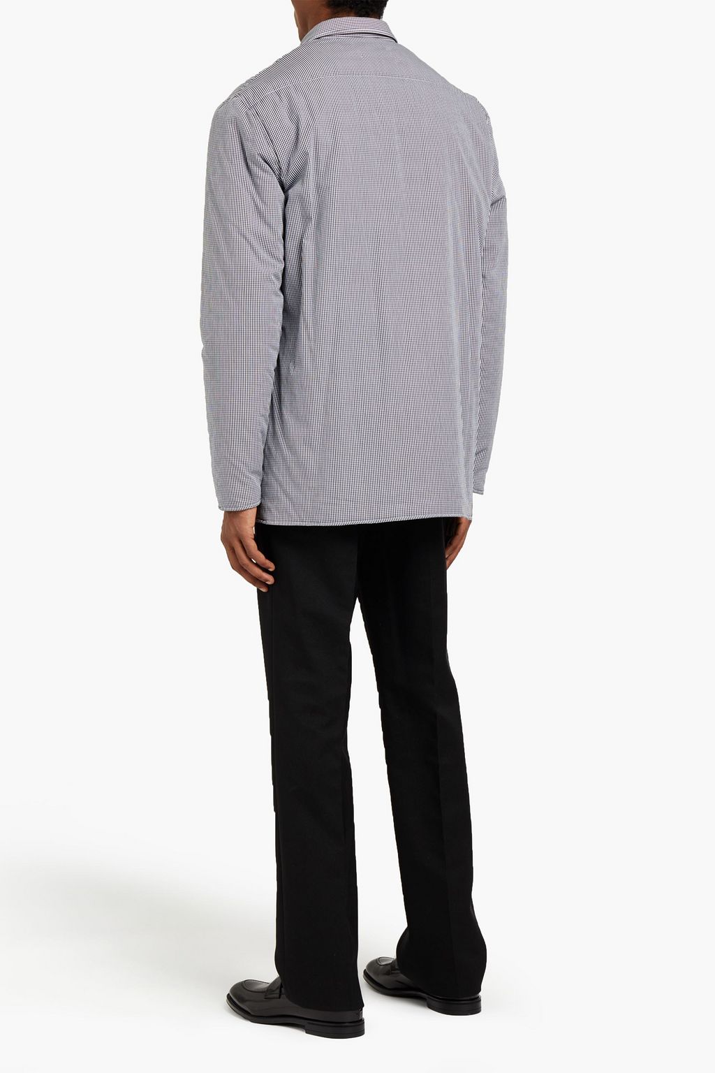 MAISON MARGIELA Appliquéd gingham cotton-poplin shirt