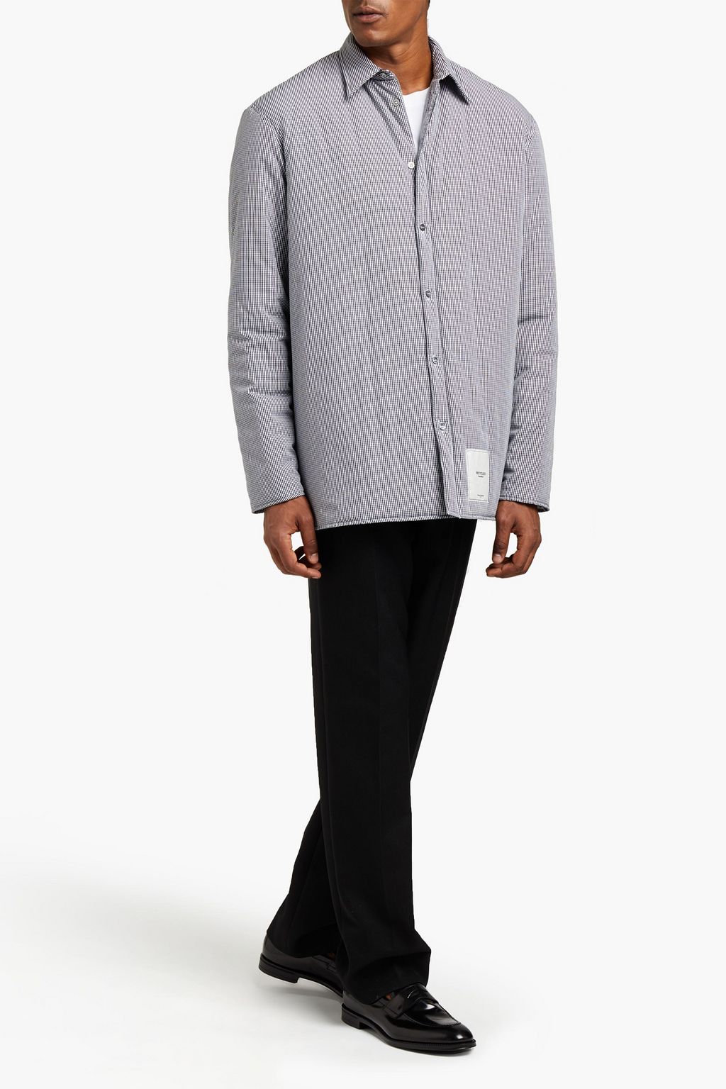 MAISON MARGIELA Appliquéd gingham cotton-poplin shirt