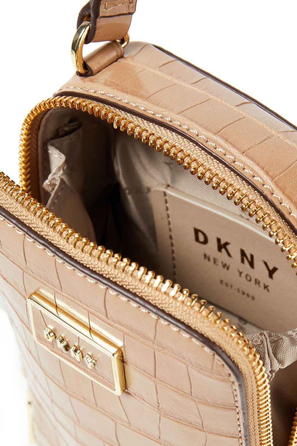 DKNY Faux croc-effect leather camera bag