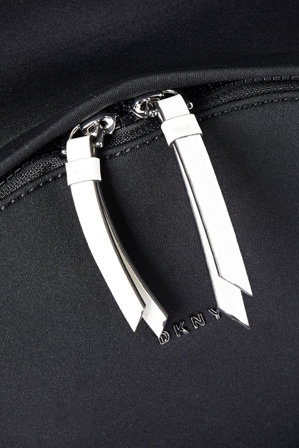 DKNY Faux leather-trimmed neoprene backpack