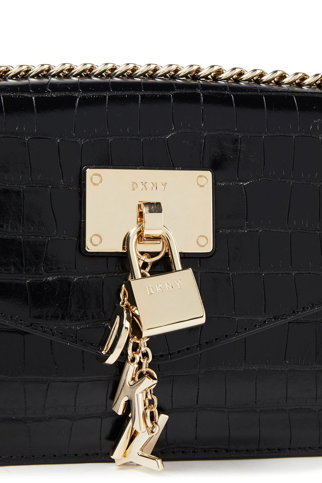 DKNY Faux croc-effect leather shoulder bag