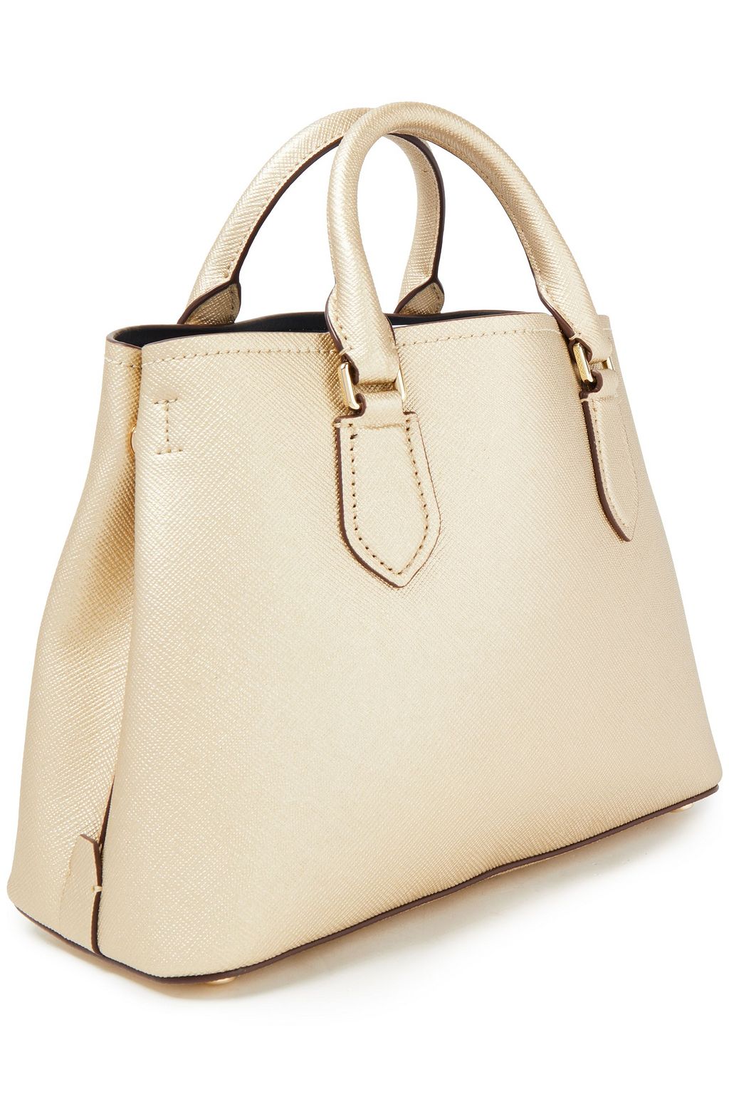 DKNY Metallic textured-leather tote