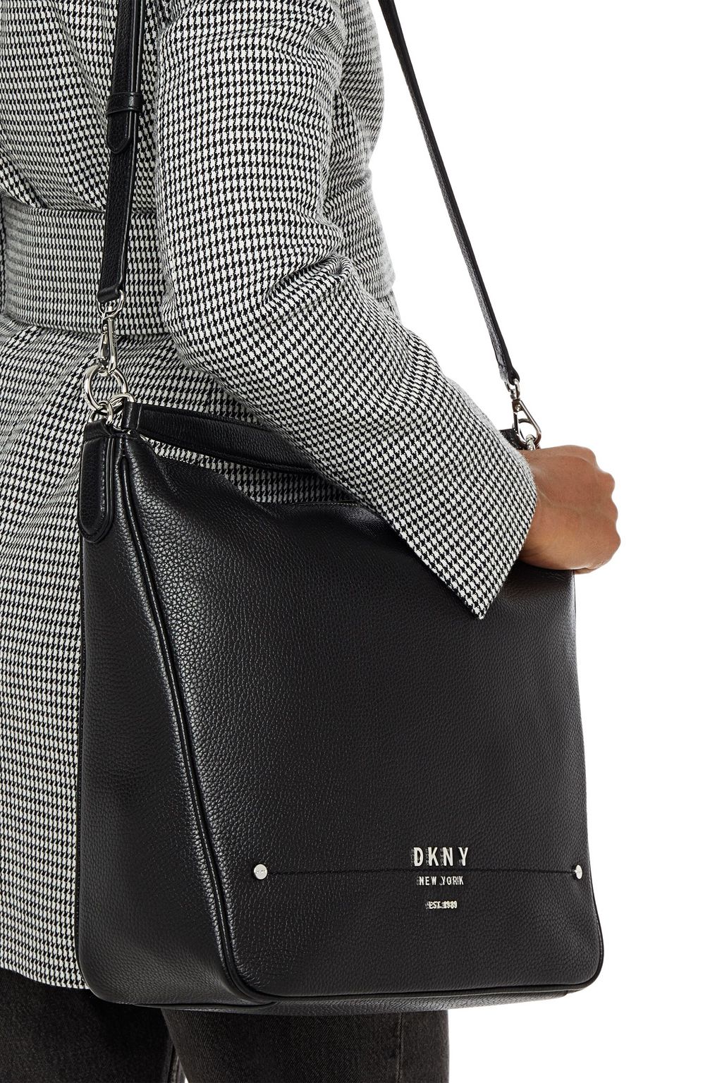 DKNY Textured-leather shoulder bag