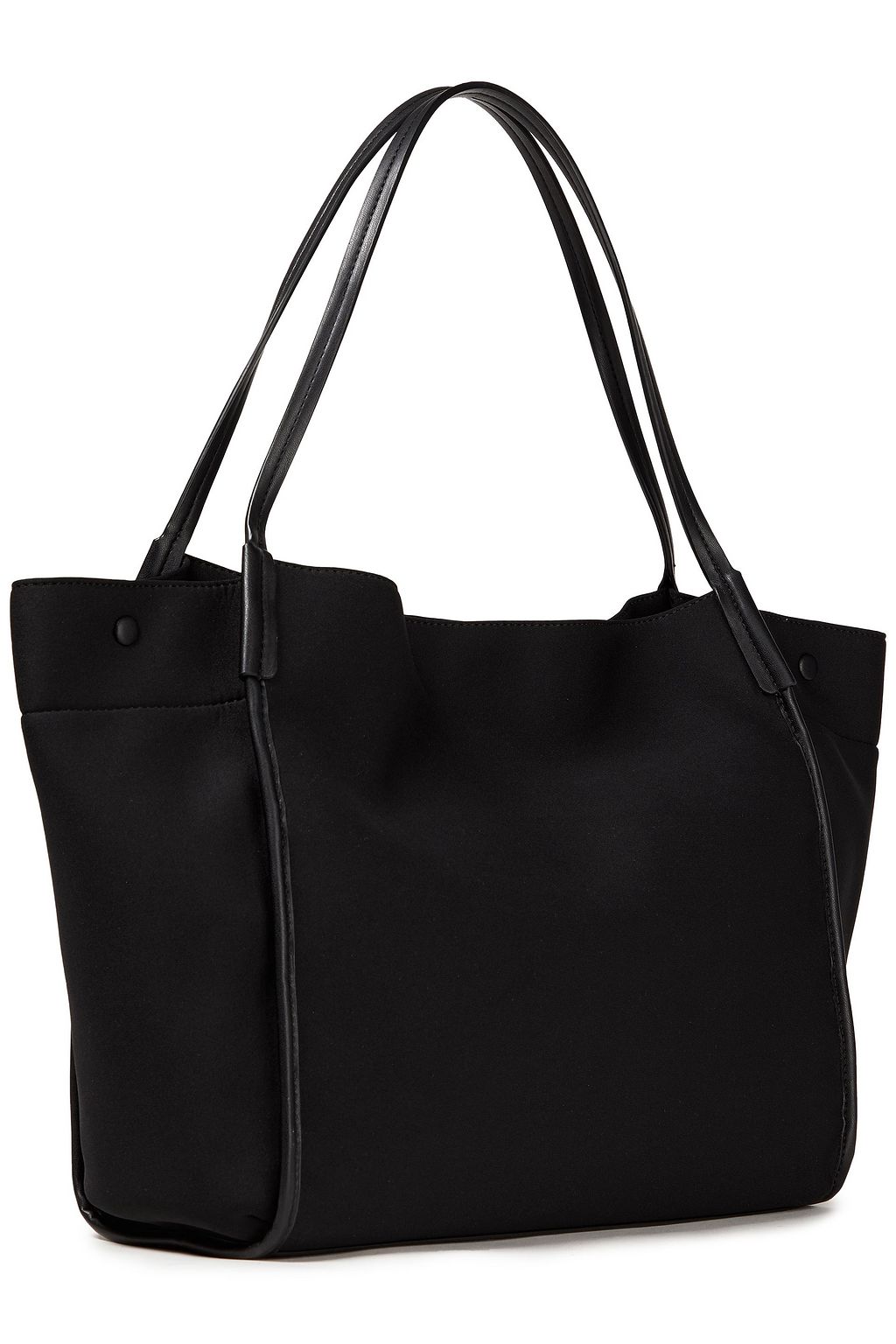 DKNY Faux leather-trimmed logo-print neoprene tote