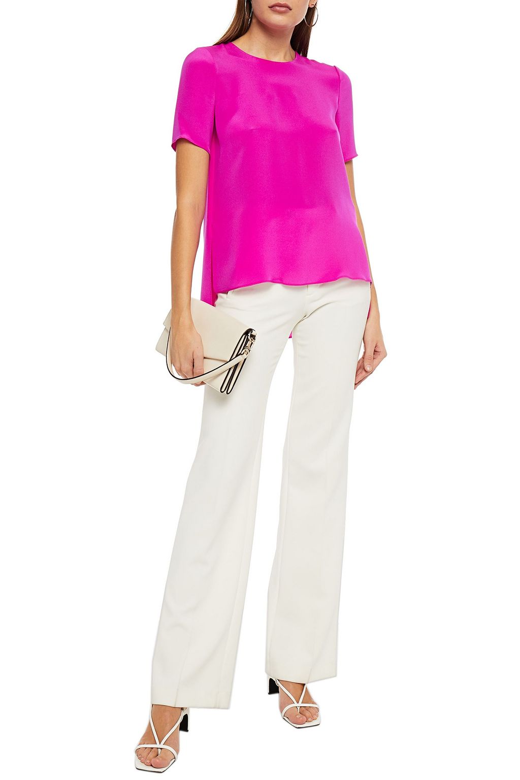 ADAM LIPPES Silk-crepe top