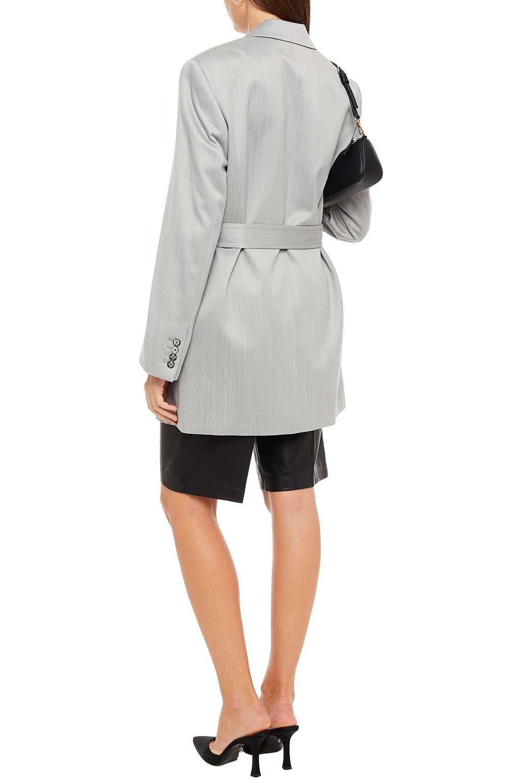 GAUGE81 Merida belted mélange wool-blend blazer