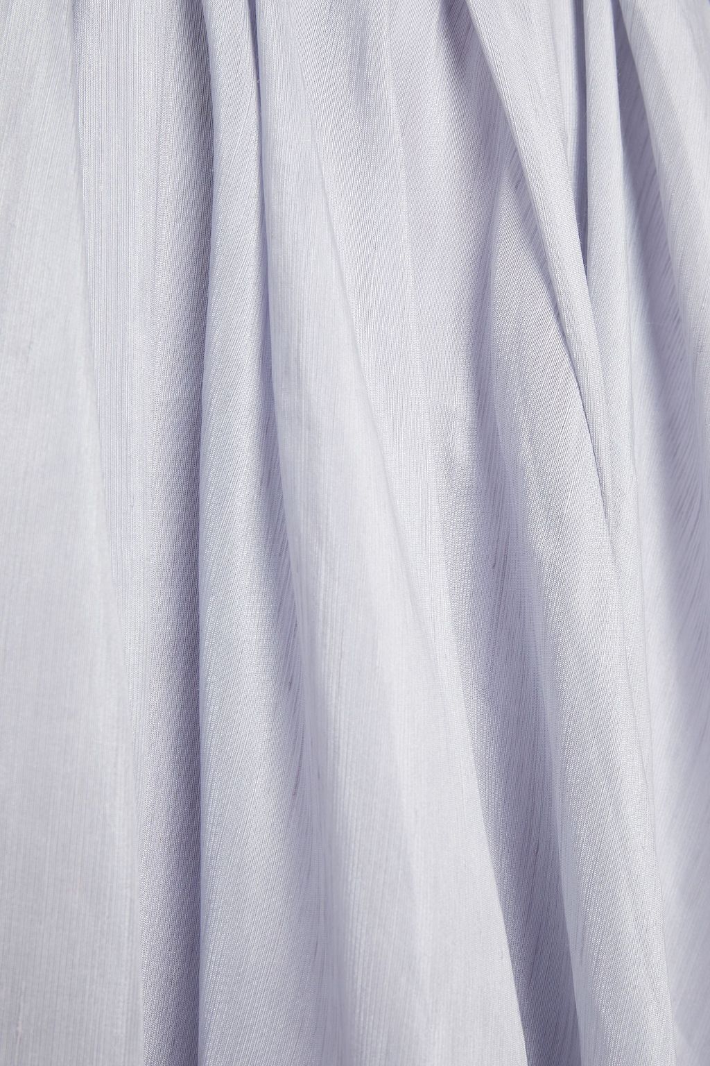 LEO LIN Strapless asymmetric belted linen and silk-blend organza mini dress