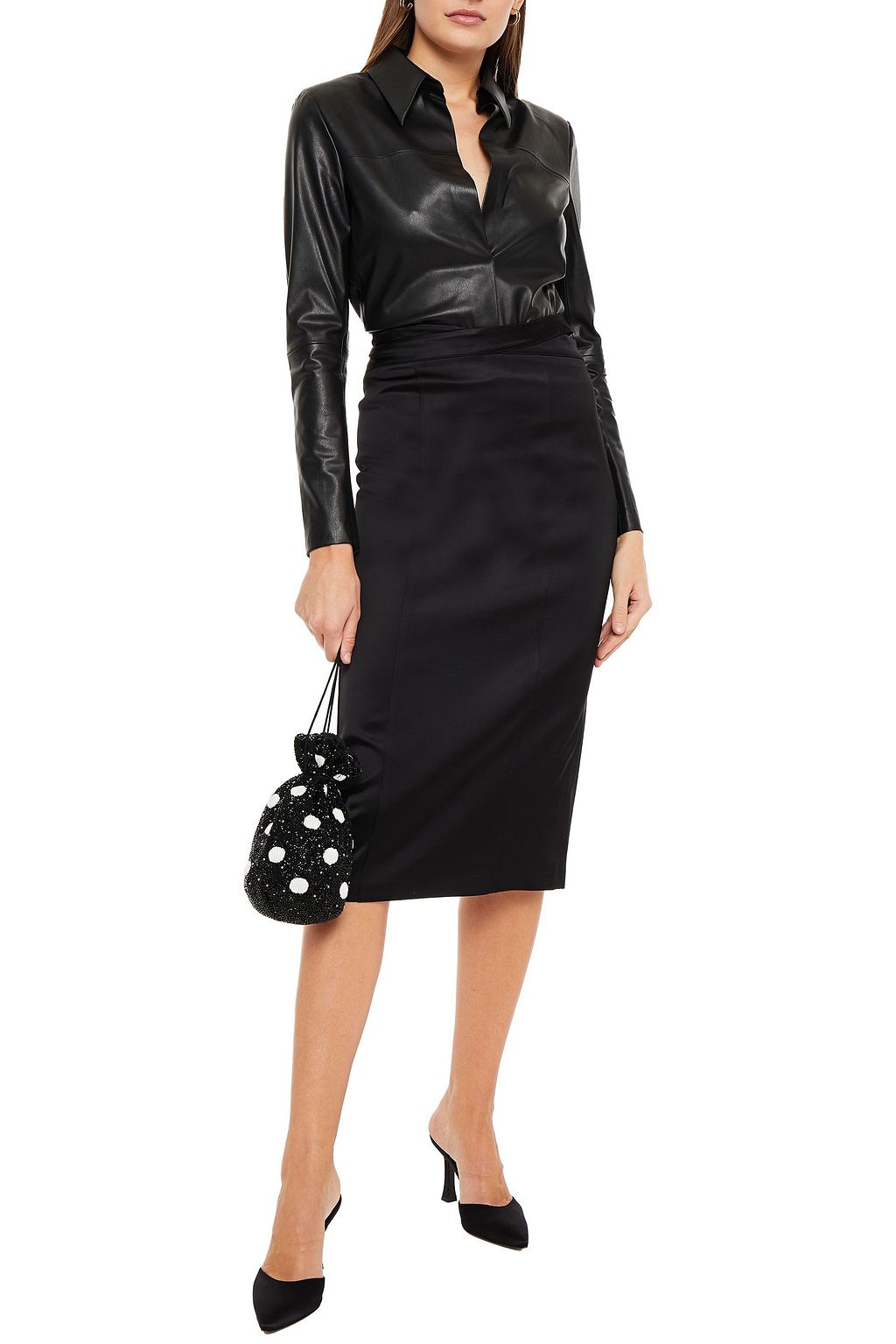 GAUGE81 Soledad satin-twill pencil skirt