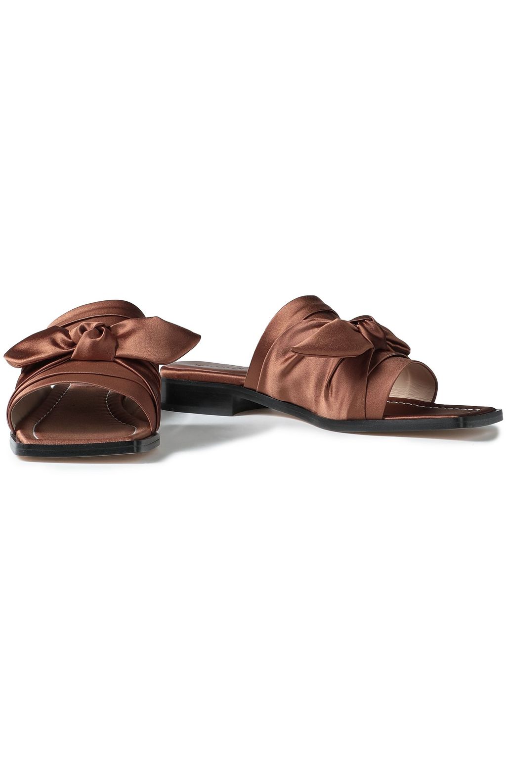WANDLER Louisa knotted satin mules