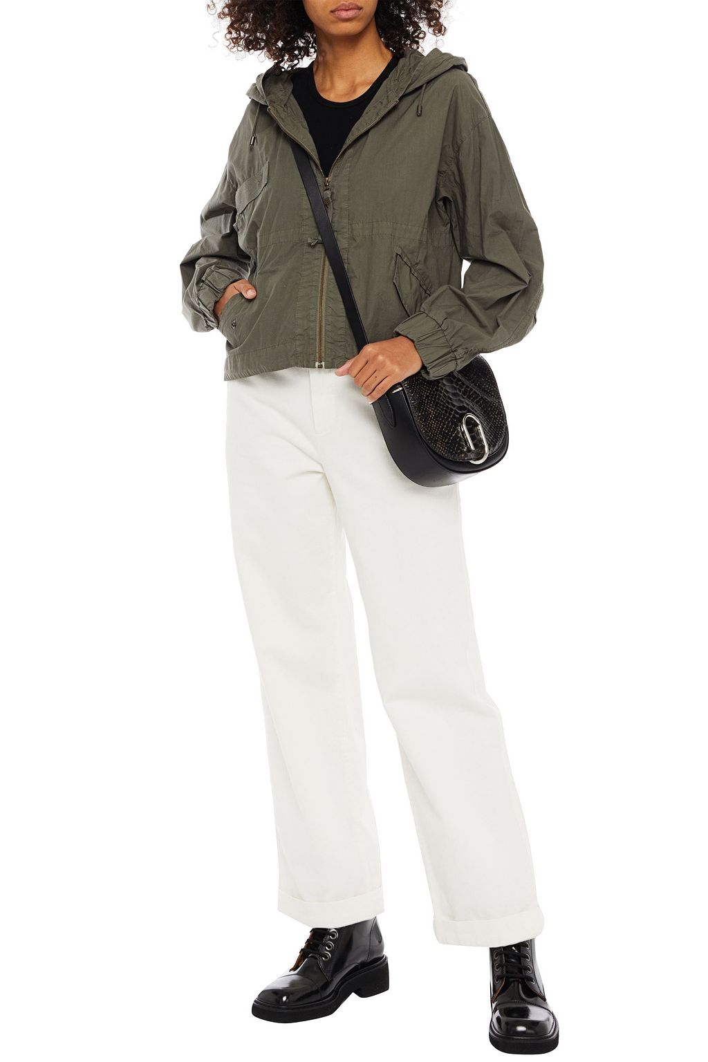 MR & MRS ITALY Cotton hooded jacket