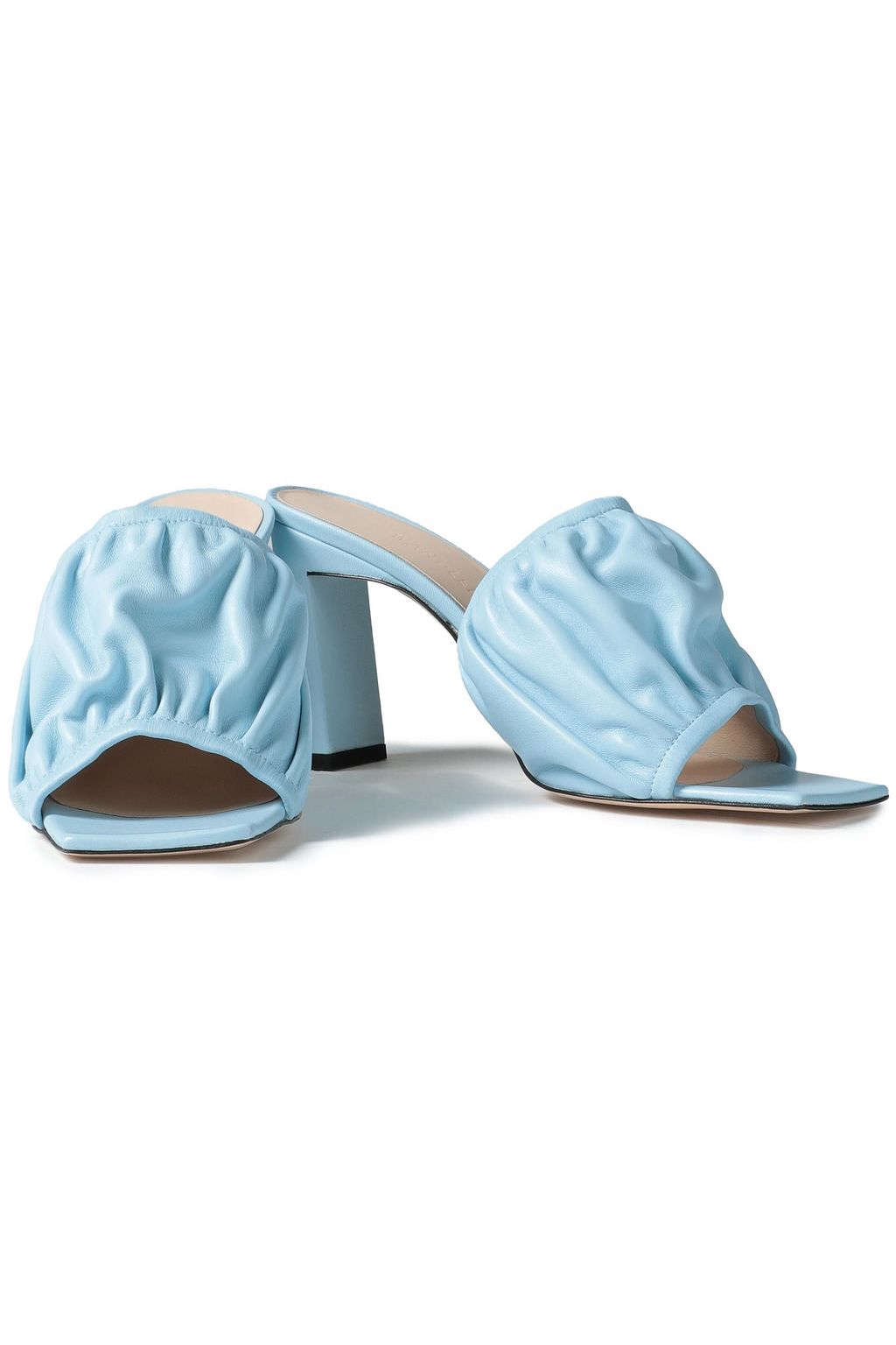 WANDLER Ava gathered leather mules