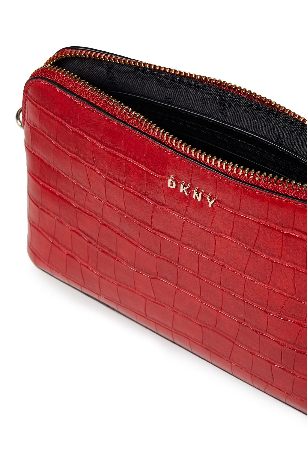 DKNY Faux croc-effect leather shoulder bag