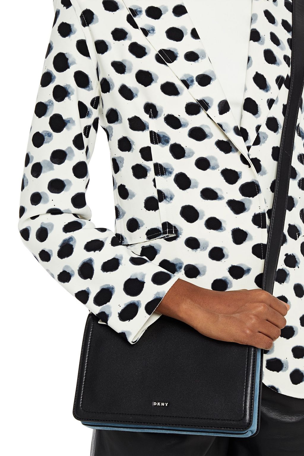 DKNY Suede and leather shoulder bag