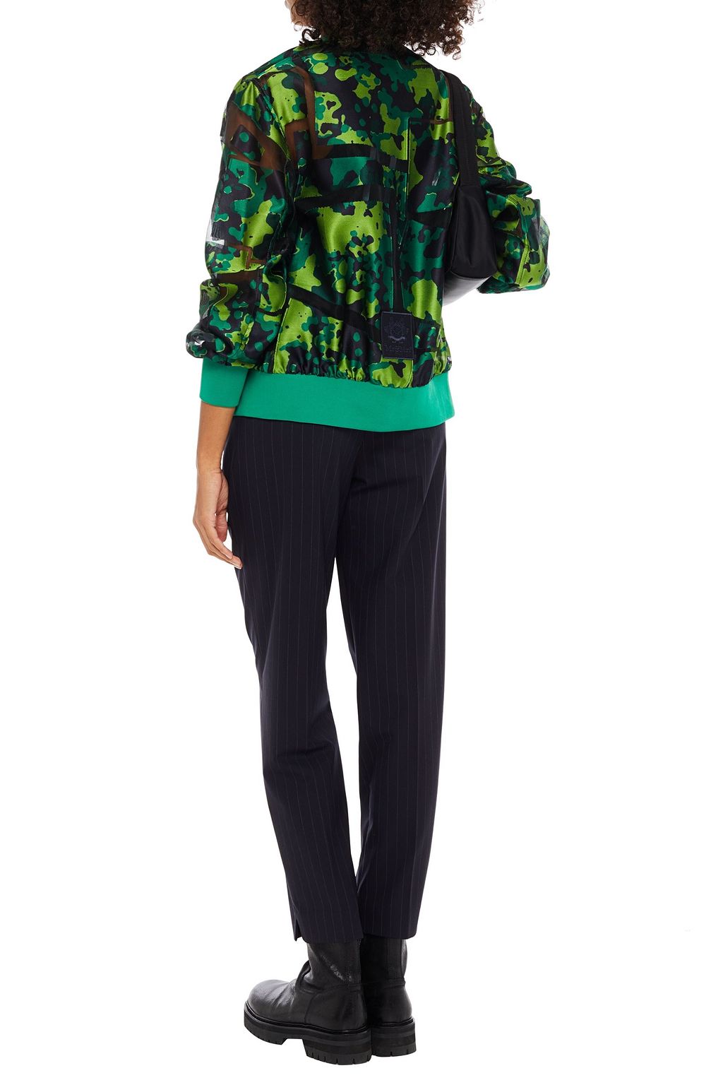 MR & MRS ITALY Camouflage-print fil coupé bomber jacket