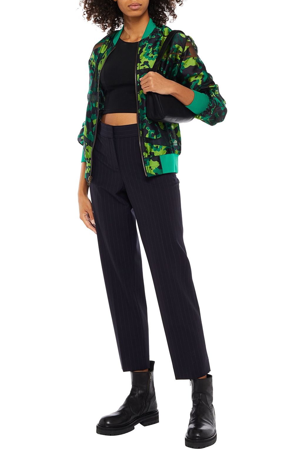 MR & MRS ITALY Camouflage-print fil coupé bomber jacket