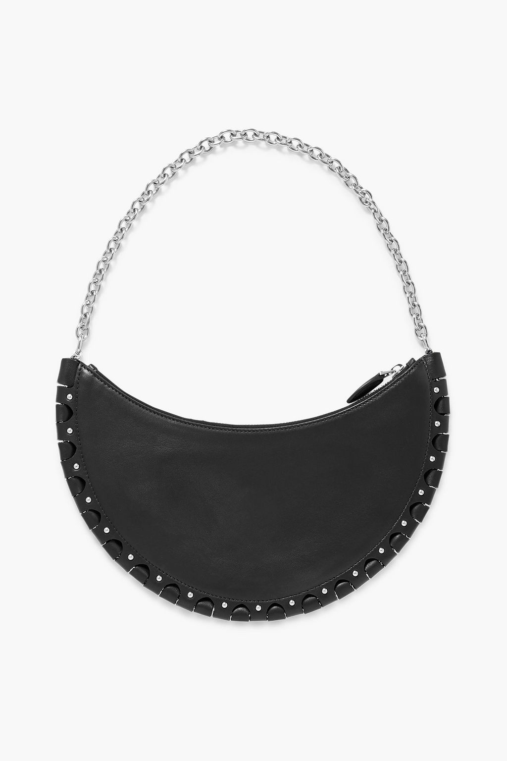 ALAÏA Demi Lune laser-cut studded leather shoulder bag