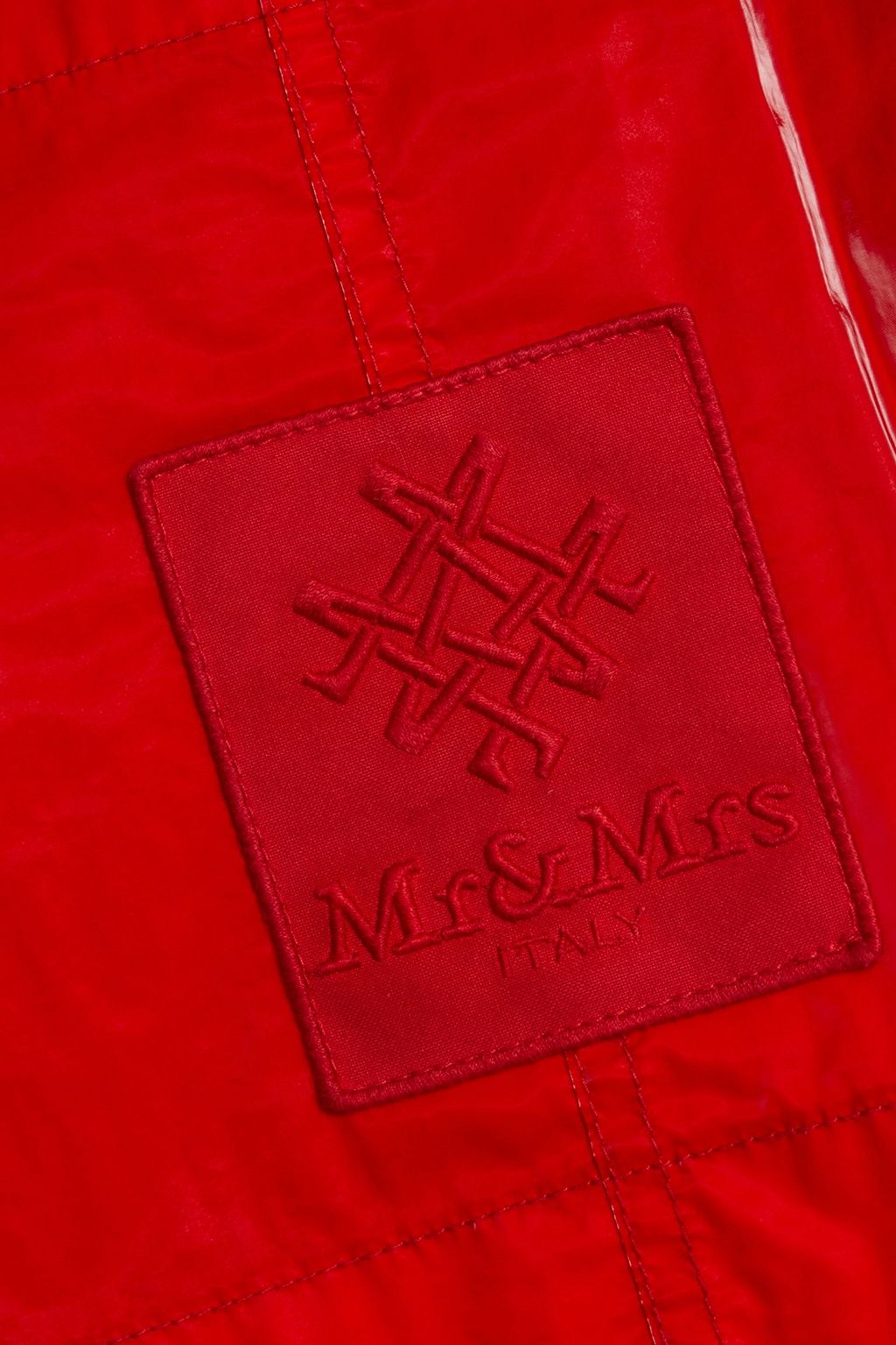 MR & MRS ITALY Coated woven hooded jacket