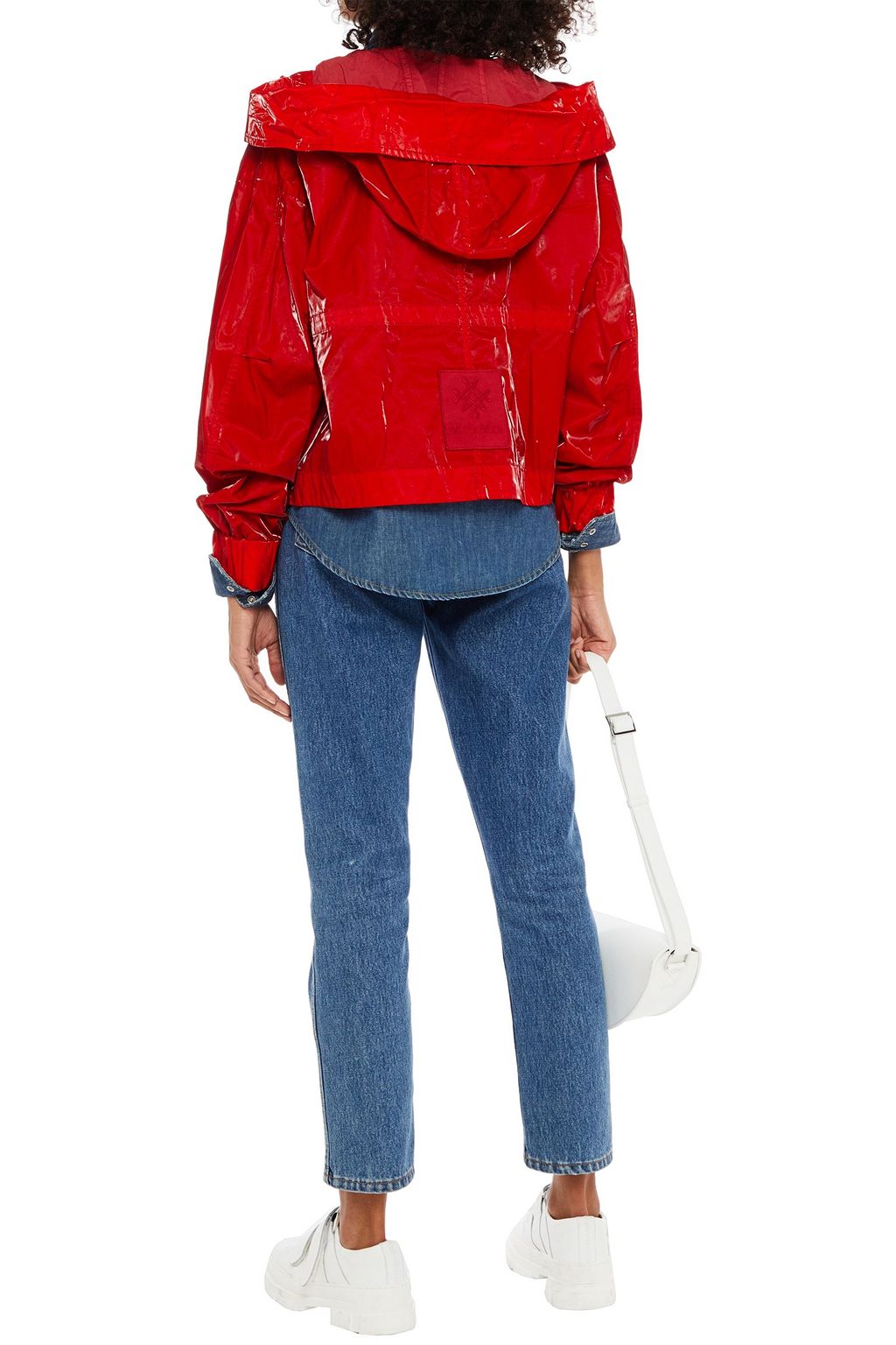 MR & MRS ITALY Coated woven hooded jacket