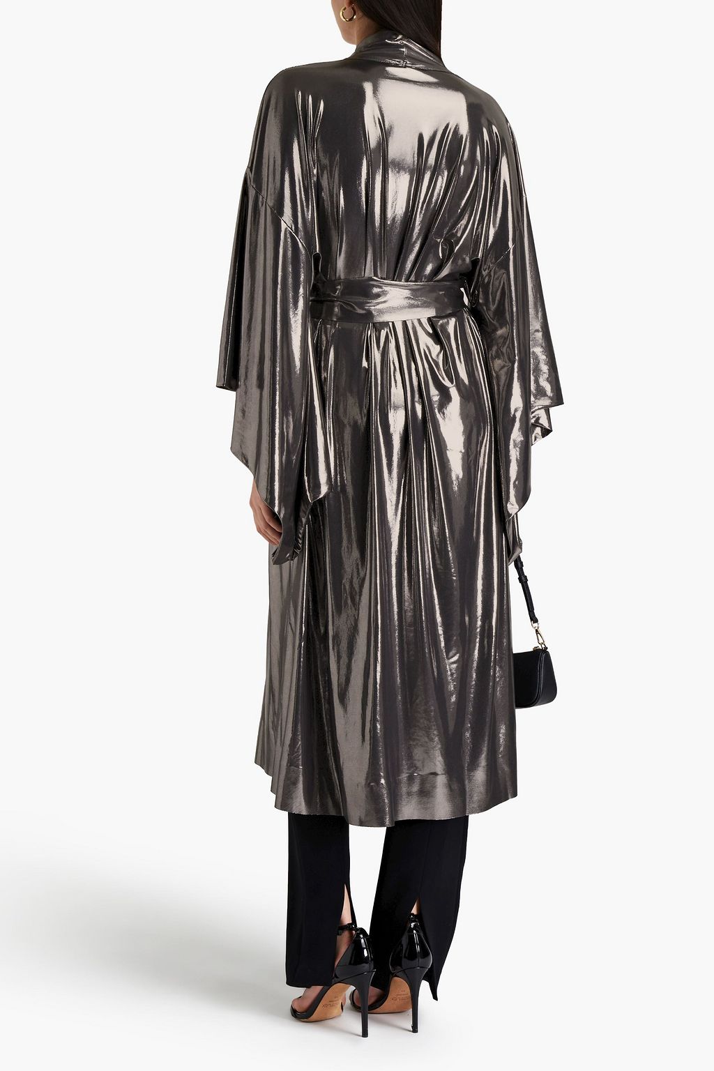 NORMA KAMALI Metallic stretch-jersey jacket