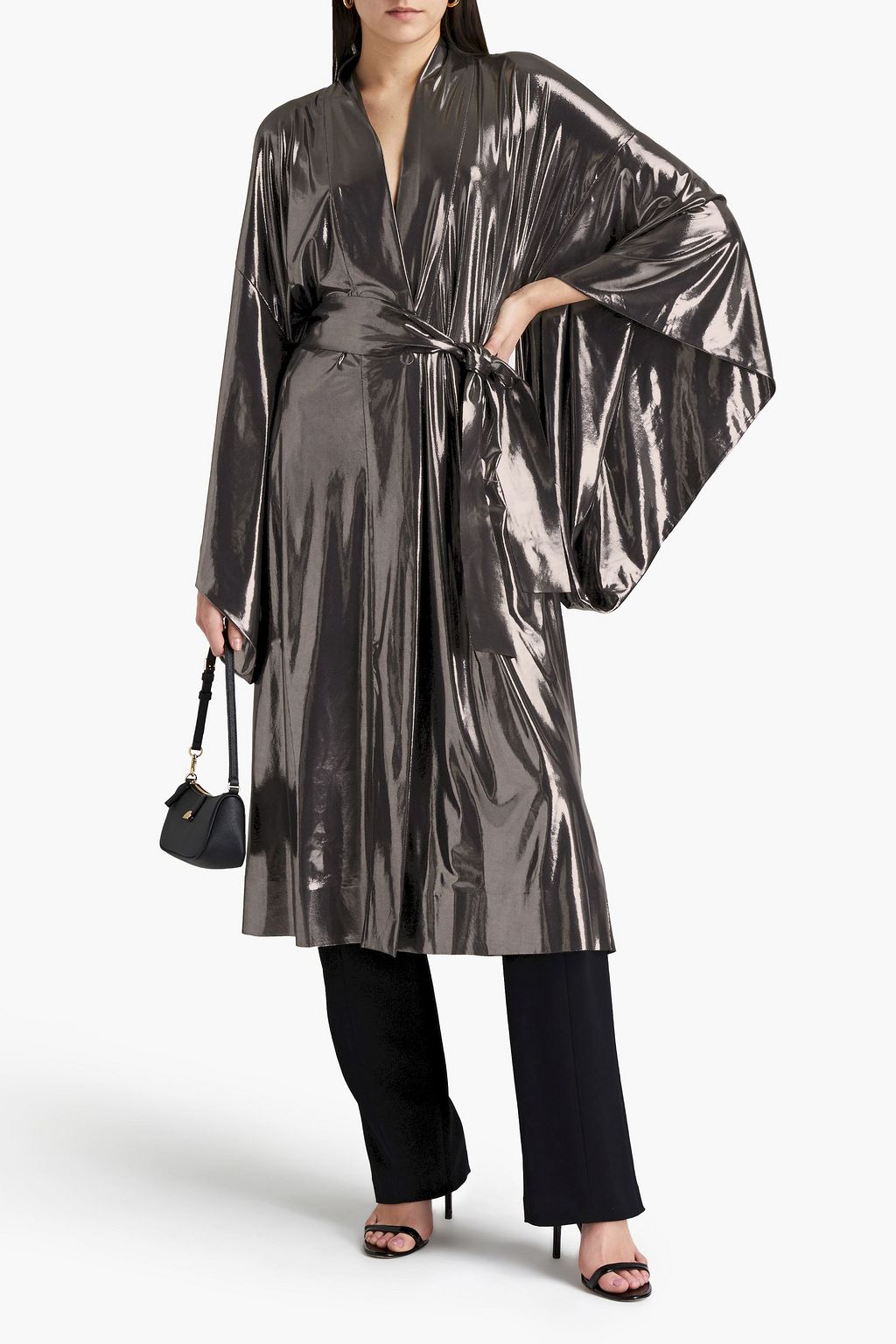 NORMA KAMALI Metallic stretch-jersey jacket