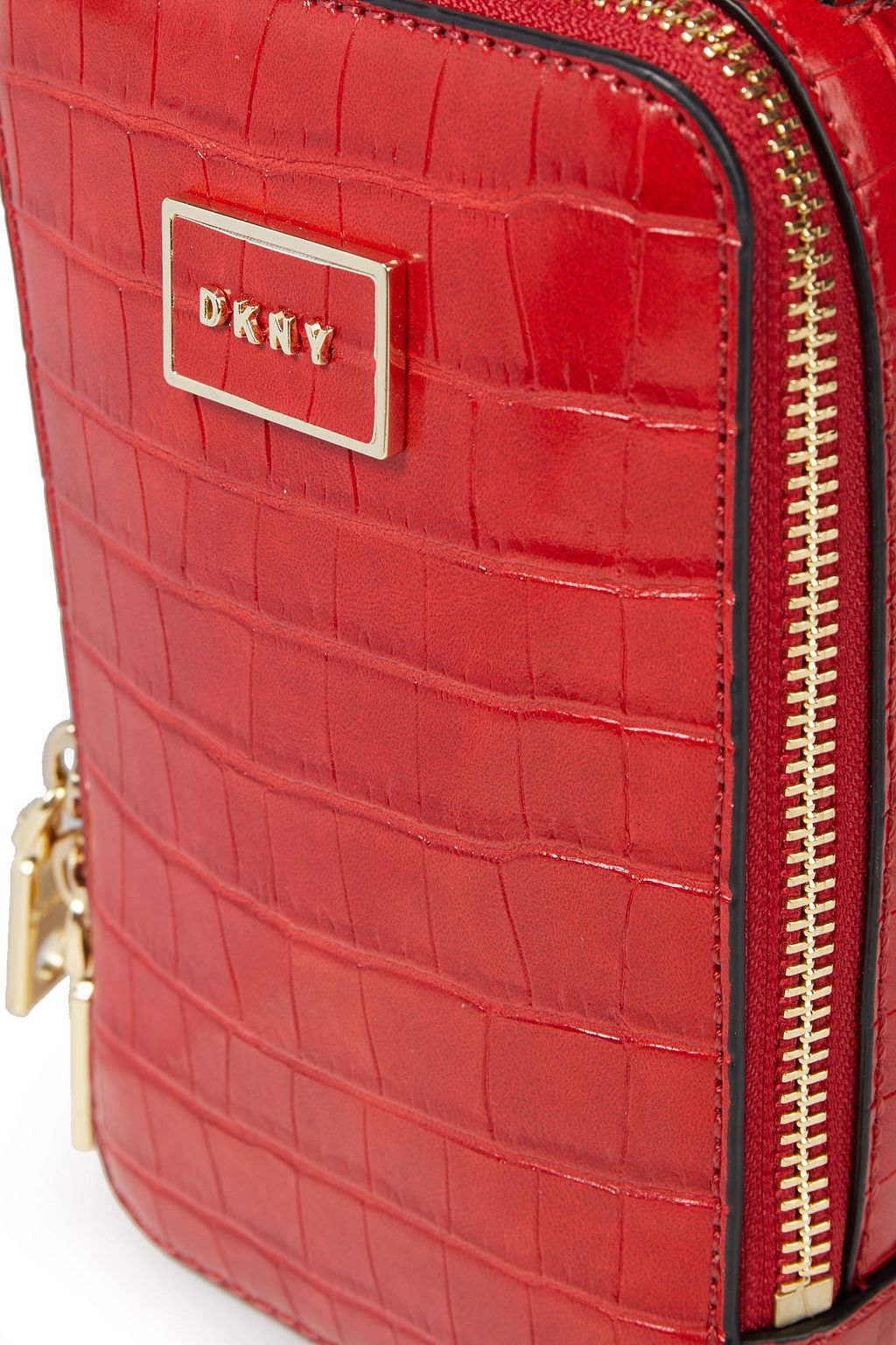 DKNY Faux croc-effect leather camera bag