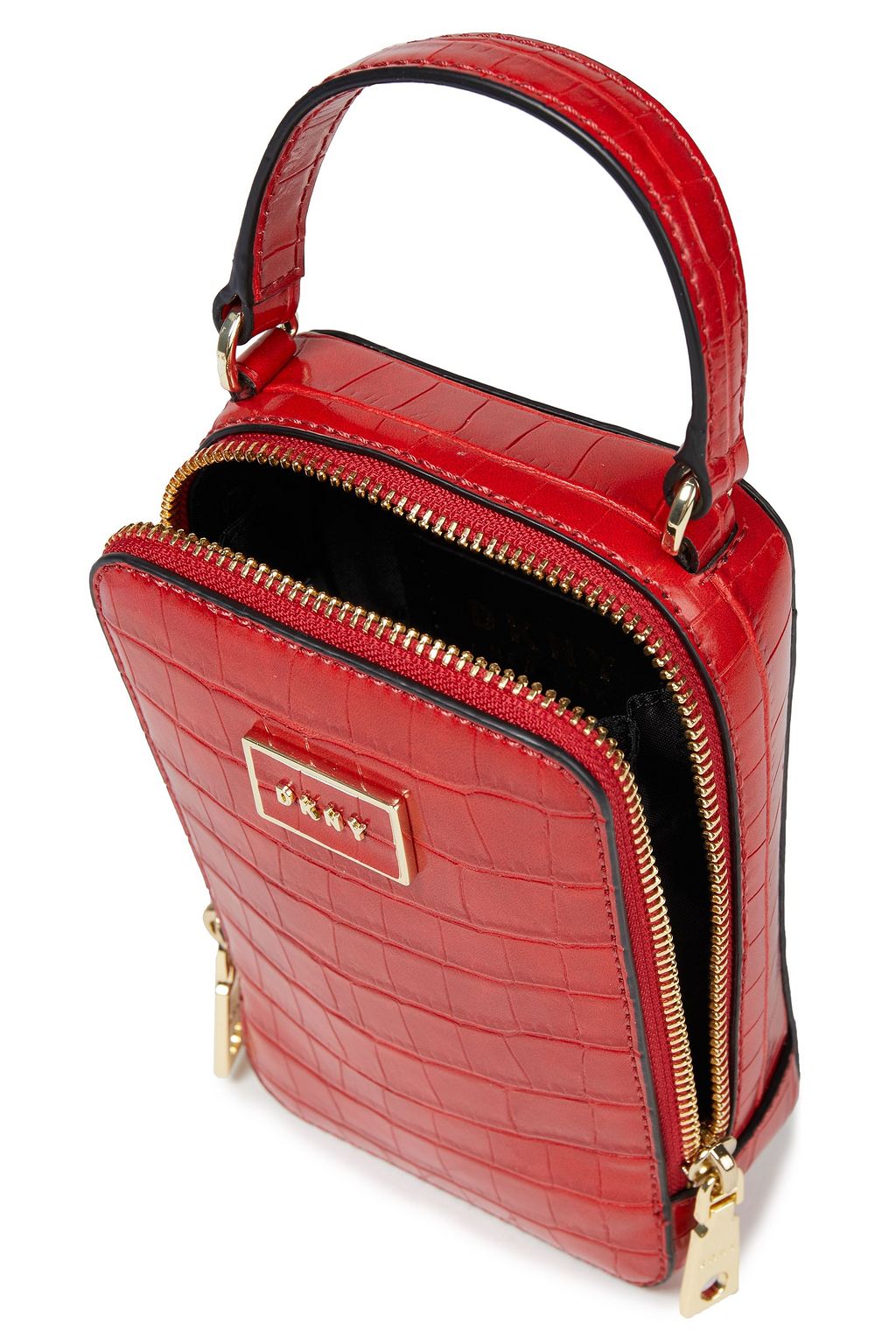DKNY Faux croc-effect leather camera bag