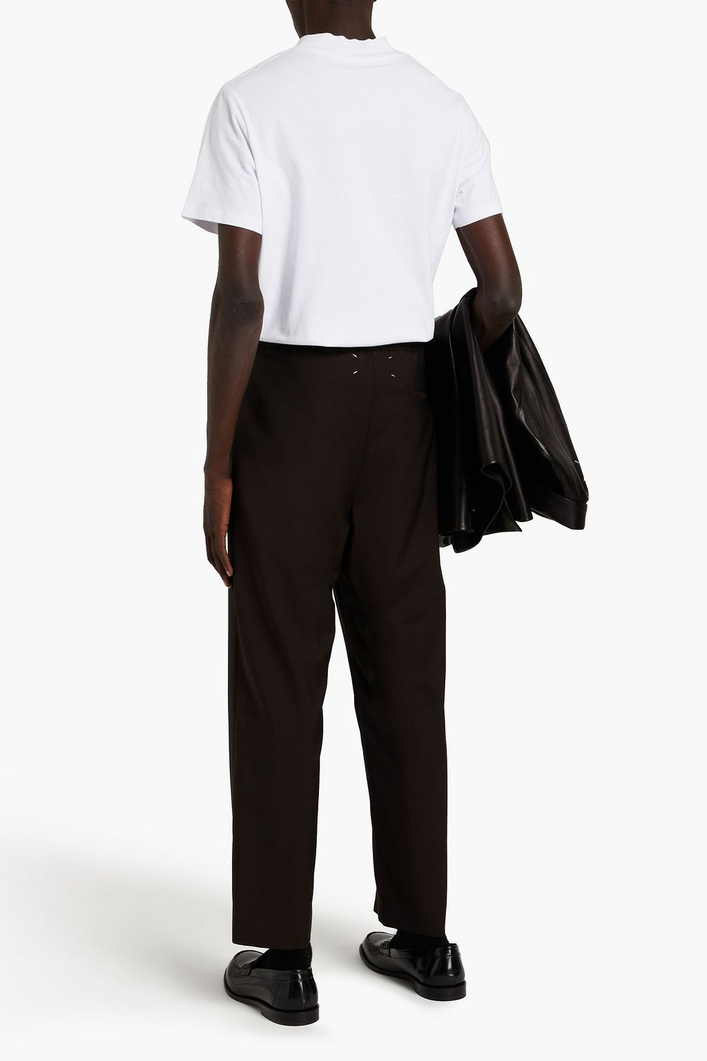 MAISON MARGIELA Wool and mohair-blend grain de poudre pants