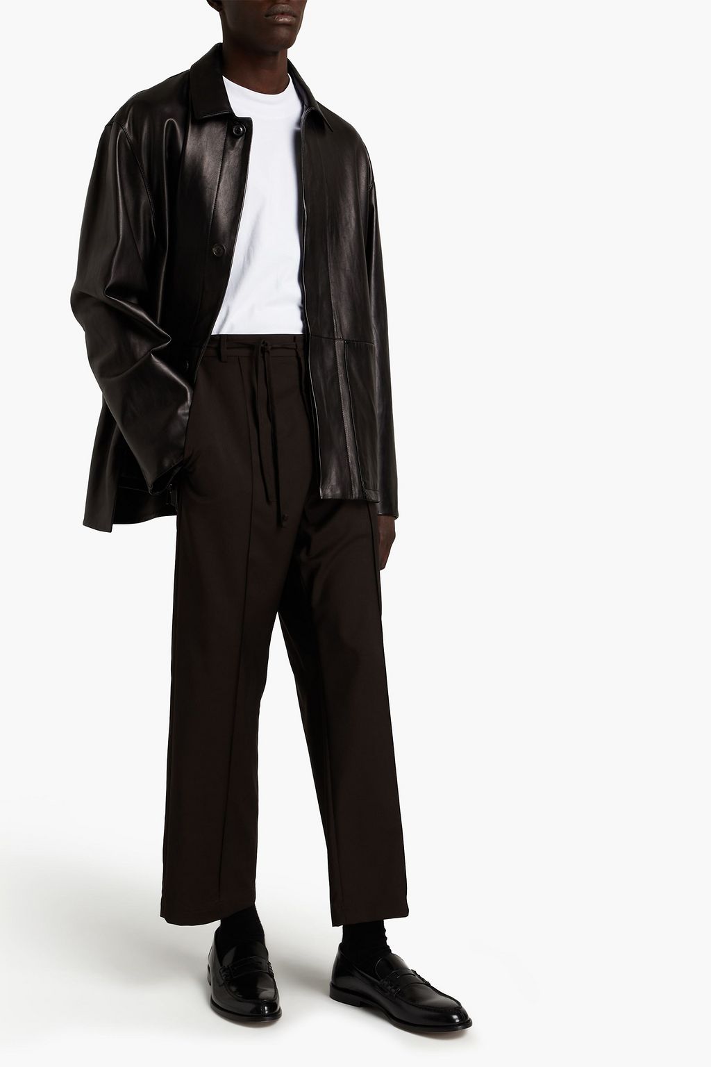 MAISON MARGIELA Wool and mohair-blend grain de poudre pants