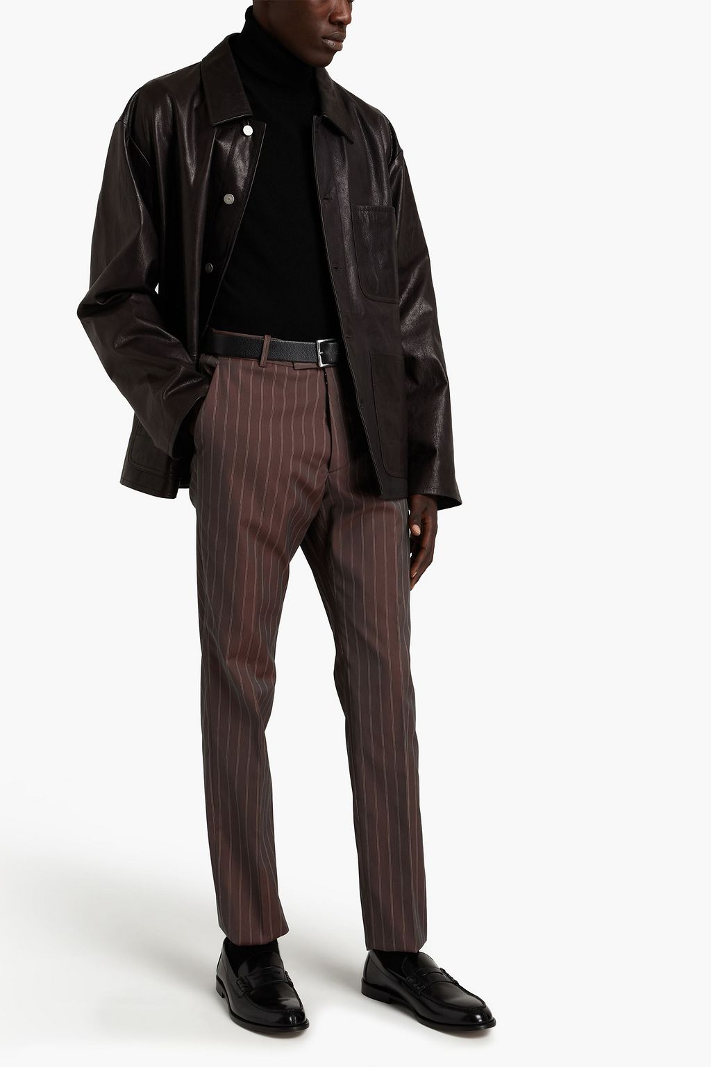 MAISON MARGIELA Karottenhose aus einer Wollmischung mit Nadelstreifen