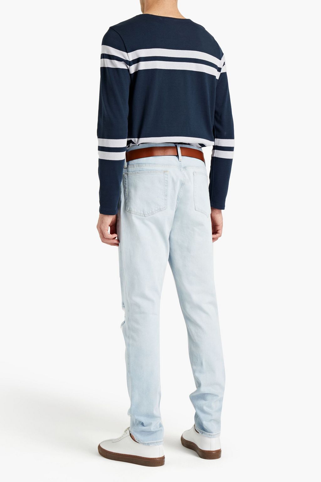 FRAME Skinny-fit whiskered denim jeans