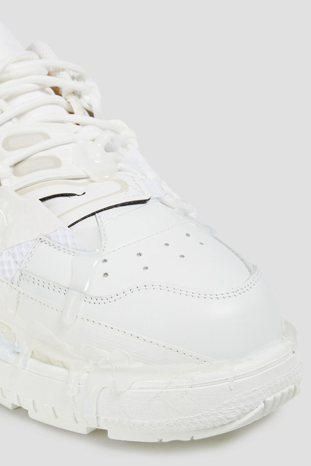 MAISON MARGIELA Printed leather, jersey and mesh sneakers