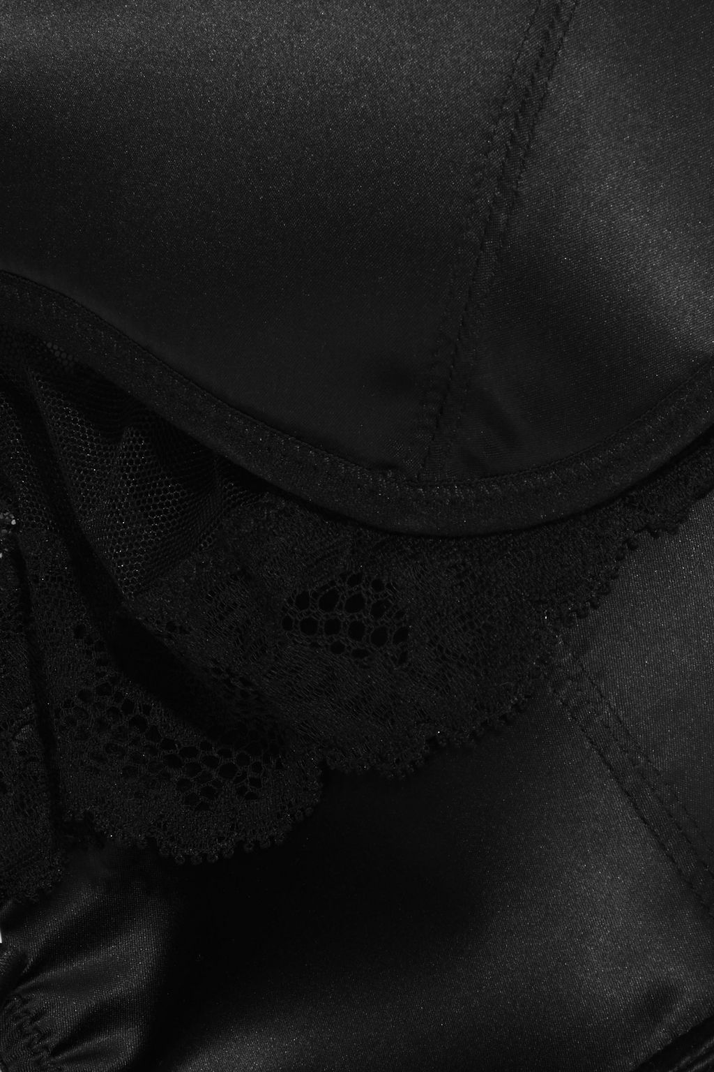 LISE CHARMEL Nouvel Eros lace, satin and tulle underwired push-up bra