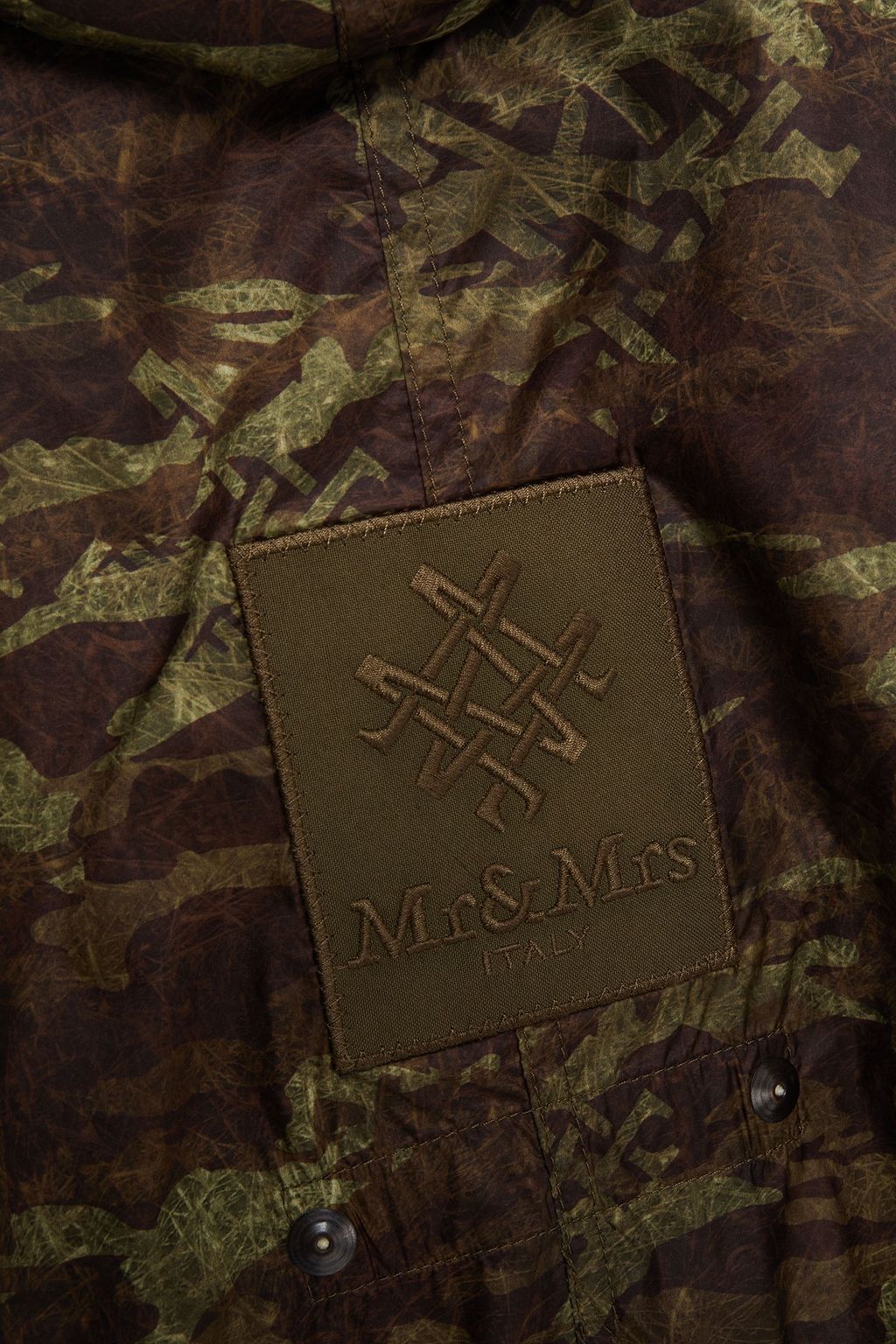 MR & MRS ITALY Camouflage-print hooded shell jacket